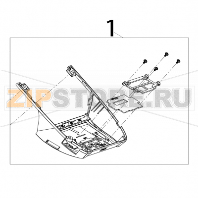 Top cover assembly/ for WI-FI + BT4.2 model (including LCD) TSC Alpha-40L (R) Top cover assembly/ for WI-FI + BT4.2 model (including LCD) TSC Alpha-40L (R)Запчасть на деталировке под номером: 1