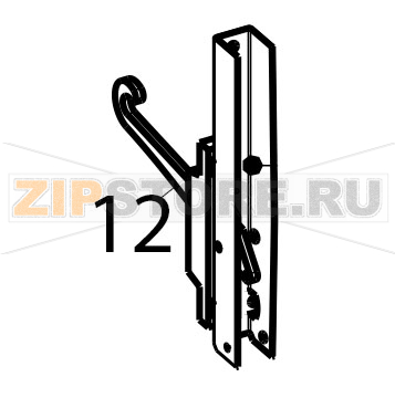 Cerniera DX porta forno GN C/P. rullino Tecnoinox PFU70V7 Cerniera DX porta forno GN C/P. rullino Tecnoinox PFU70V7Запчасть на деталировке под номером: 12