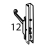 Cerniera DX porta forno GN C/P. rullino Tecnoinox PFU70V7