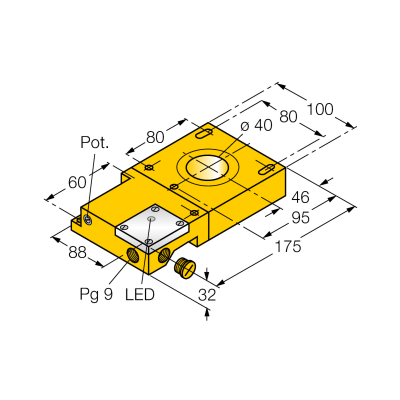 Датчик индуктивный Turck NI40R-S32SR-VP44X 