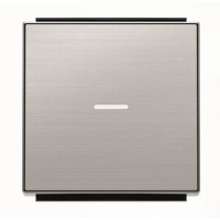 Клавиша для одноклавишных выключателей/переключателей/кнопок с линзой подсветки, нержавеющая сталь ABB 2CLA850130A1401