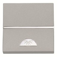 Механизм одноклавишной кнопки, двухмодульный, серебристый ABB 2CLA220420N1301