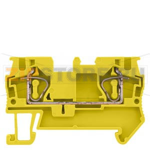 КЛЕММА ПРОХОДНАЯ ПРУЖИННОЕ ПОДСОЕДИНЕНИЕ: 4 ММ2 ЖЕЛТЫЙ Siemens 8WH2000-0AG06 
