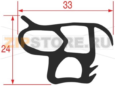 GUARNIZIONE INFERIORE PORTA FORNO 660 mm 