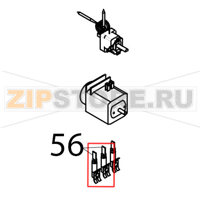 Corpo luce spia arancio T150° C Tecnoeka KF 965 Corpo luce spia arancio T150° C Tecnoeka KF 965Запчасть на деталировке под номером: 56