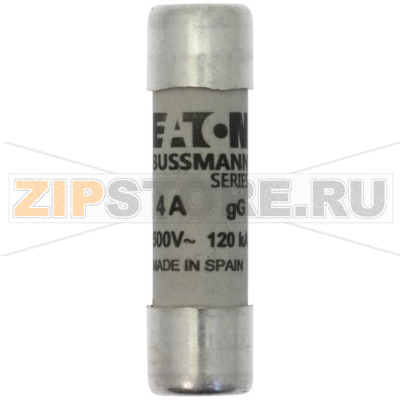 Предохранитель, 4 A, AC 500 В, 120 кА, 10x38 мм, gL/gG, IEC Eaton CYLINDRICAL FUSE 10x38 4A GG 