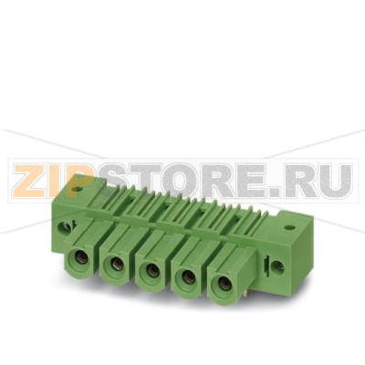 Ответная часть разъема Phoenix Contact IPC 16/ 3-GF-10,16 Номинальный ток: 76 А, Расчетное напряжение (III/2): 1000 В, Полюсов: 3, Размер шага: 10,16 мм, Цвет: зеленый, Поверхность контакта: Серебро, Монтаж: пайка.Минимальный заказ: 50 шт.Упаковка: 50 шт.