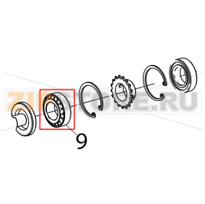 Cuscinetto ad una corona di rulli Ø25xØ47x15 Fimar PF40E Cuscinetto ad una corona di rulli Ø25xØ47x15 Fimar PF40EЗапчасть на деталировке под номером: 9