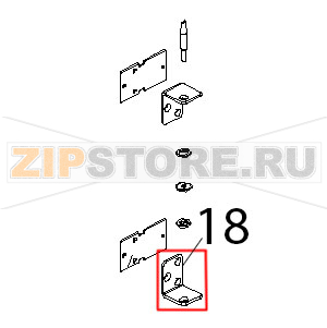 Staffa inferiore supp. porta Unox XV 203G Staffa inferiore supp. porta Unox XV 203GЗапчасть на деталировке под номером: 18