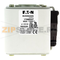 Предохранитель, 900 A, AC 1100 В, 200 кА, size 3, 76x92x83 мм, aR, IEC UL Eaton FUSE 900A 1100