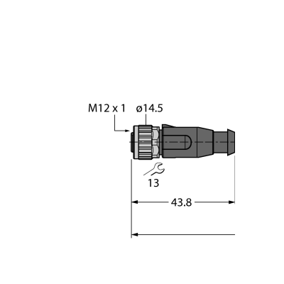 Кабель Ethernet Turck RKSD-RJ45S-4414-0.4M 