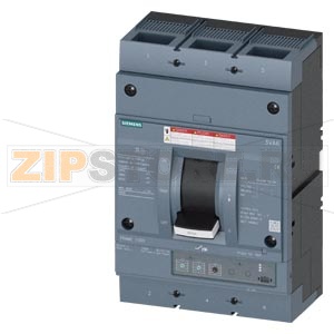 circuit breaker 3VA6 UL frame 800 breaking capacity class  H 65kA @ 480 V 3-pole, line protection ETU320, LI, In=800A overload protection Ir=320A ...800A short circuit protection Ii=1,5...10 x In Siemens 3VA6580-6HL32-2AA0 
