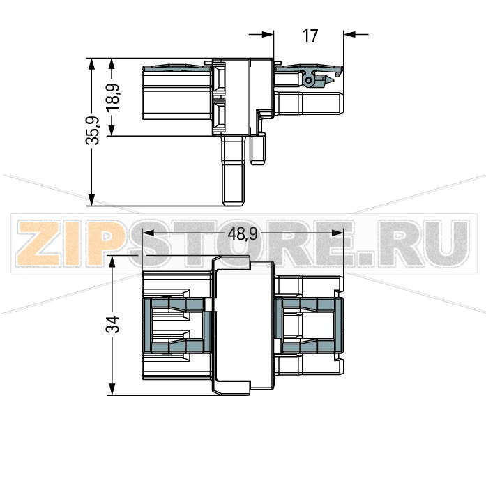 T-distribution connector; 3-pole; Cod. B; 1 input; 2 outputs; 2 locking levers; pink Wago 770-1613 Protected against mismating and maintenance-freeAdditional variable coding is possible.Components can be clearly printed on and color-coded to meet custom requirements....