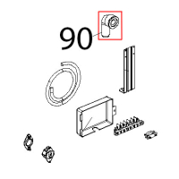 Curva a 90 °, raccordo scarico Unox XVC 504