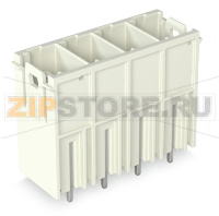 Вилка THT; 1.2 x 1.2 mm solder pin; прямые; 100% защита от неправильного подсоединения; Посеребренные контакты; Шаг контактов 10,16 мм; 4-пол.; светло-серые Wago 832-3604