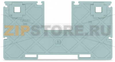 Seperator plate with jumper bar recess; 2 mm thick; 110.3 mm wide; gray Wago 885-548 