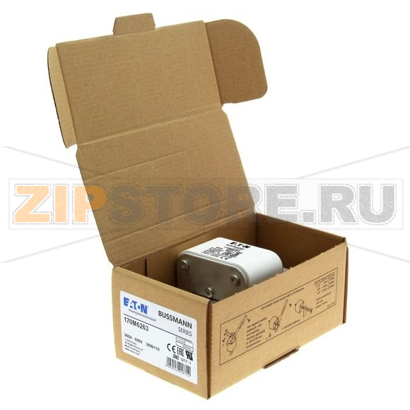 Предохранитель, 900 A, AC 690 В, 200 кА, DIN 3, aR, DIN, IEC Eaton FUSE 900A 690V 3KN/110 AR UC 