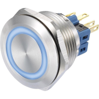 Кнопка 250 В/AC, 3 А, 1 x вкл/вкл, без фиксации, IP65, 1 шт TRU Components GQ28-11E/B/12V