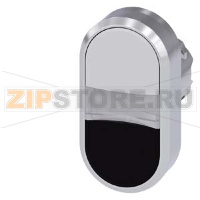 АКТУАТОР ДВОЙНОЙ КНОПКИ С ВОЗМОЖНОСТЬЮ ПОДСВЕТКИ, 22MM, КРУГЛ., ГЛЯНЦЕВЫЙ МЕТАЛЛ, КНОПКА БЕЛАЯ, КНОПКА ЧЁРНАЯ ПЛОСКАЯS Siemens 3SU1051-3AB61-0AA0