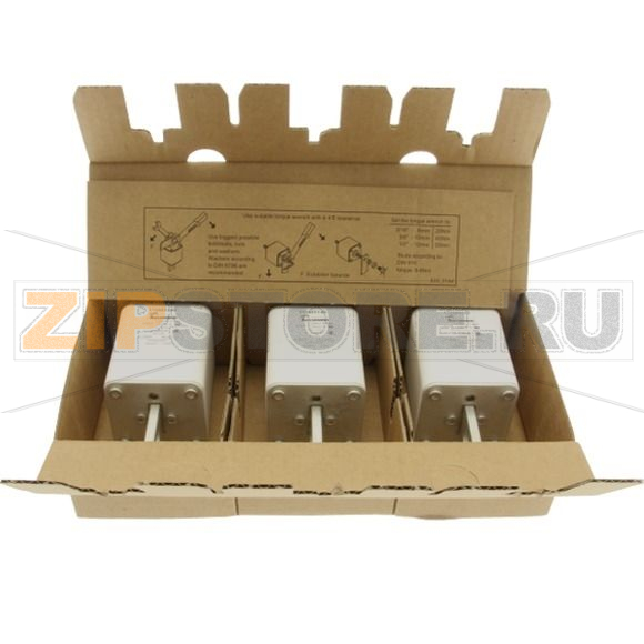 Предохранитель, 630 A, AC 1250 В, 100 кА, size 2, 61x75x138 мм, aR, DIN, IEC Eaton FUSE 630A 12 