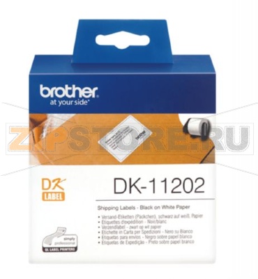 Самоклеящиеся бумажные этикетки Brother белые  62х100 мм (300 шт.) 