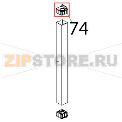 Tappo fulcro superiore porta Unox XBC 404 Tappo fulcro superiore porta Unox XBC 404Запчасть на деталировке под номером: 74
