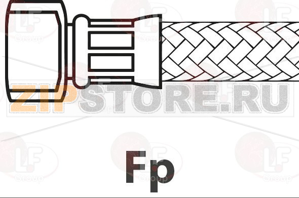 ШЛАНГ С ОПЛЕТКОЙ ИЗ НЕРЖАВЕЮЩЕЙ СТАЛИ Ø 1/2"FF 250 СМ 