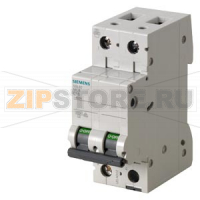 АВТОМАТИЧЕСКИЙ ВЫКЛЮЧАТЕЛЬ 400V 6KA, 2-ПОЛ., C, 1A Siemens 5SL6201-7