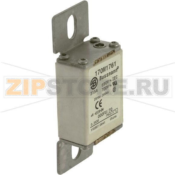 Предохранитель, 315 A, DC 750 В, 50 кА, size 000, 24x36x96 мм, aR, IEC UL Eaton FUSE 315A 750V 