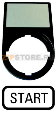 Шильдик &quot;START&quot; с держателем 30х50, черный Eaton M22S-ST-GB1 