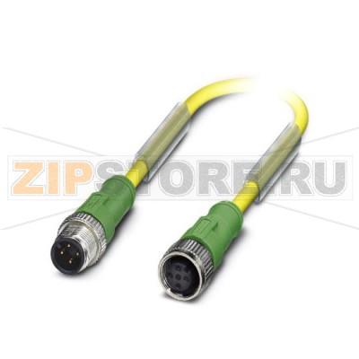 Кабель для датчика / исполнительного элемента Phoenix Contact SAC-4P-M12MS/ 3,0-PUR/M12FS D 4-полюсн., PUR/ПВХ, желтый RAL 1021, Штекеры прямое M12, А-кодирование, к Гнездо прямое M12, А-кодирование, Длина кабеля: 3 м, DESINA.Минимальный заказ: 1 шт.Упаковка: 1 шт.