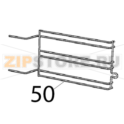 Griglia laterale DX/SX cromata Unox XFT 110 Griglia laterale DX/SX cromata Unox XFT 110Запчасть на деталировке под номером: 50