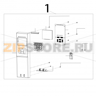 LCD Panel cover assy TSC MH641 LCD Panel cover assy TSC MH641Запчасть на деталировке под номером: 1