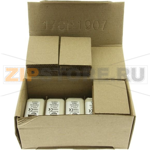 Предохранитель, 100 A, AC 690 В, 200 кА, size 00, 30x62x64 мм, aR, IEC Eaton FUSE 100A 690V 00B 
