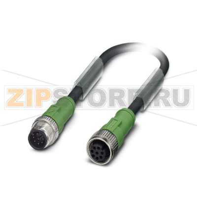 Кабель для датчика / исполнительного элемента Phoenix Contact SAC-8P-M12MS/ 5,0-PUR/M12FS 8-полюсн., PUR без галогенов, темно-серый RAL 7021, Штекеры прямое M12, А-кодирование, к Гнездо прямое M12, А-кодирование, Длина кабеля: 5 м.Минимальный заказ: 50 шт.Упаковка: 5 шт.