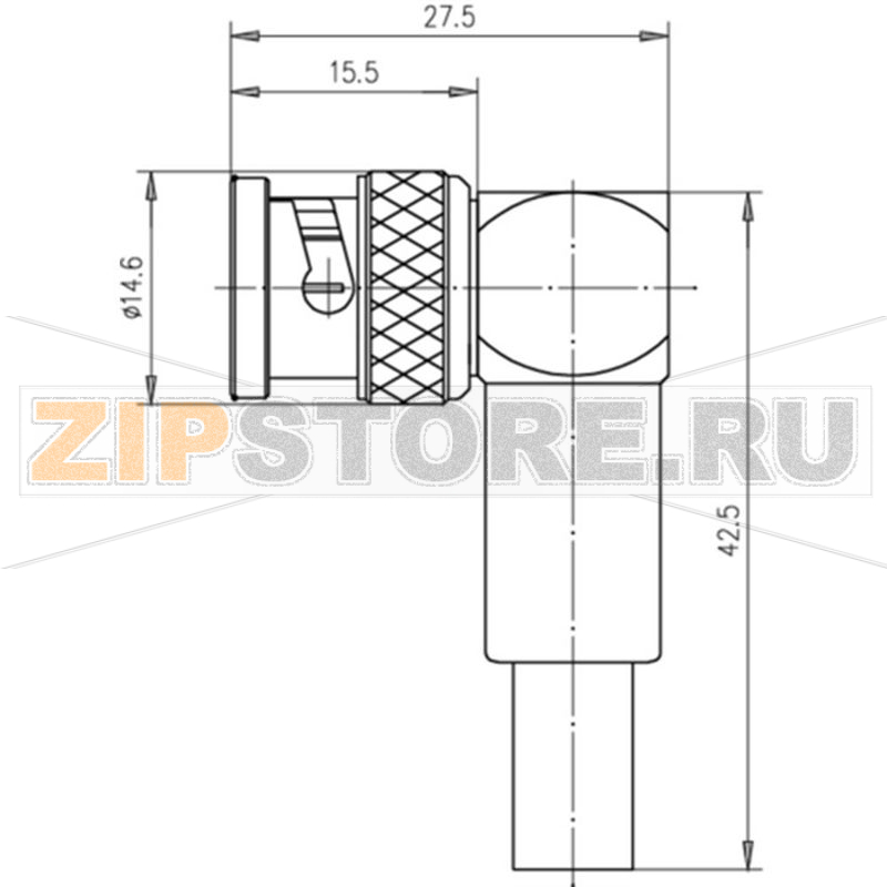 Разъем BNC, 50 Ом, 1 шт Telegärtner J01000A0024 