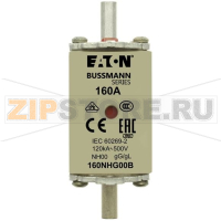 Предохранитель, 160 A, AC 500 В, 120 кА, NH00, gL/gG, IEC Eaton NH FUSE 160A 500V GG/GL SIZE 00