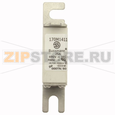 Предохранитель, 25 A, AC 690 В, 200 кА, DIN 000, 21x40x100 мм, gR, DIN, IEC Т Eaton FUSE 25A 690V 000TN/80 GR UC 
