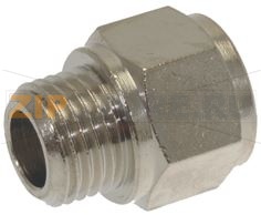 NICHEL-PLATED FITTING ø 1/4M-1/4F 