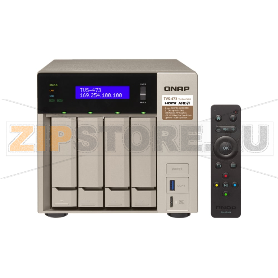 Накопитель сетевой QNAP TVS-473 