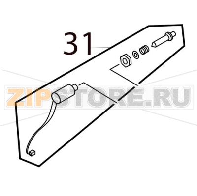 Trigger solenoid Toshiba TEC SP40II Trigger solenoid Toshiba TEC SP40IIЗапчасть на деталировке под номером: 31