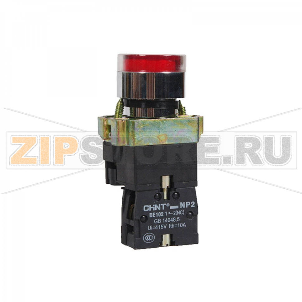Кнопка управления 230 В, 1НО, IP40, красная Chint NP2-BW3461 