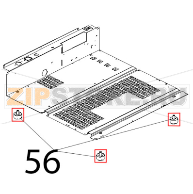 Piedino M10, D=35, H=20 nero opaco Unox XV 203G Piedino M10, D=35, H=20 nero opaco Unox XV 203GЗапчасть на деталировке под номером: 56