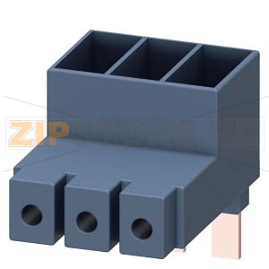 3-фазная клемма ввода питания для 3-ф. шинки, защищенной пусковой сборки (тип E), подключение сверху, для авт. выключателя 3RV типоразмера S2 Siemens 3RV2935-5E 