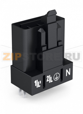 Штекер для печатных плат; прямые; 4-пол.; Код. A; черные Wago 890-814 Protected against mismating and maintenance-freePush-in CAGE CLAMP® spring pressure connection technology allows solid conductors to be simply pushed into a unit.Low profile with 4.4 mm pole spacing...