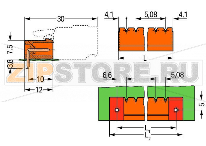 MCS MIDI Classic Вилка THT; 1.0 x 1.0 mm solder pin; угловые; Шаг контактов 5,08 мм; 18-пол.; оранжевые Wago 231-548/001-000 Исполнение с выводами под запрессовку обеспечивает крепление к печатной плате без пайки100% защита от неправильного подсоединенияВозможны варианты кодировки...