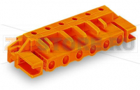 MCS MIDI Classic Розетка под пайку THT; 0.6 x 1.0 mm solder pin; угловые; Проходной фланец; Шаг контактов 7,62 мм; 5-пол.; оранжевые Wago 232-865/047-000