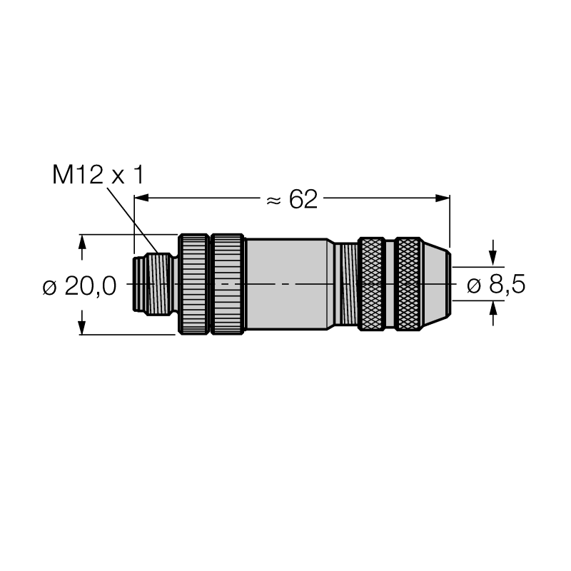 Разъем разборный Turck BMSWS8151-8.5 
