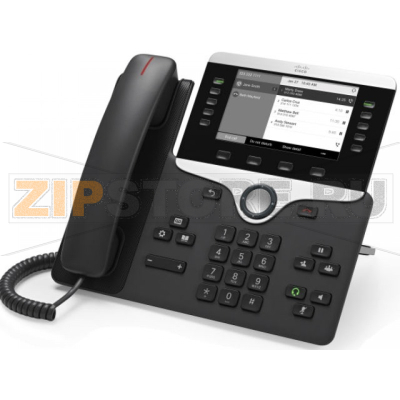 IP-телефон 48 В/DC, 2xGE (PoE), 5 линий, SIP, 800х480 пкс, RJ-9 Cisco CP-8811-K9 