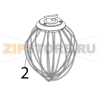 Венчик Sirman Plutone 7 CE Венчик Sirman Plutone 7 CEЗапчасть на деталировке под номером: 2Название запчасти на итальянском языке: Frusta Sirman Plutone 7 CE